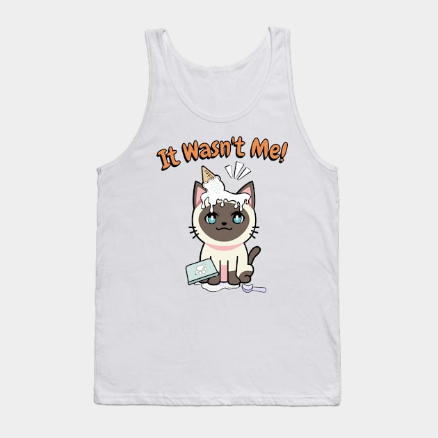 It wasnt me - Siamese cat Tank Top by Pet Station